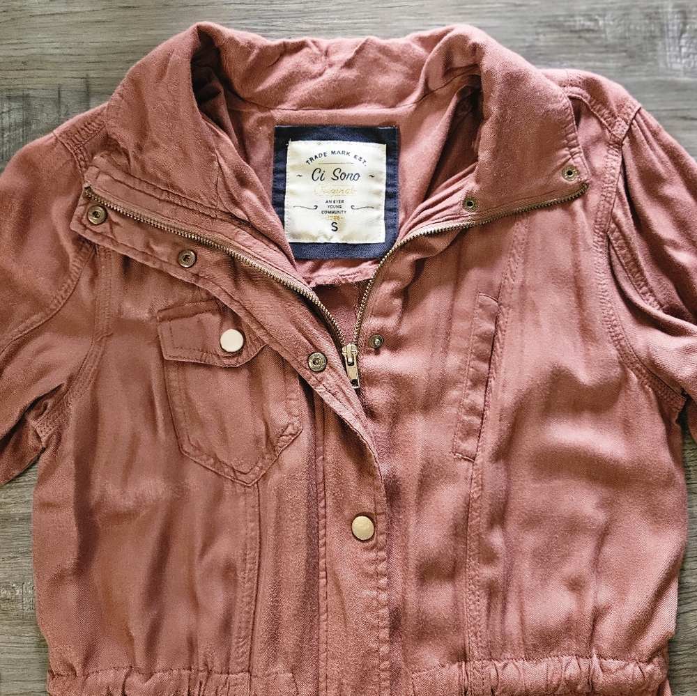 Ci Sono Women's Dusty Rose Utility Jacket‎ - Picture 2 of 9